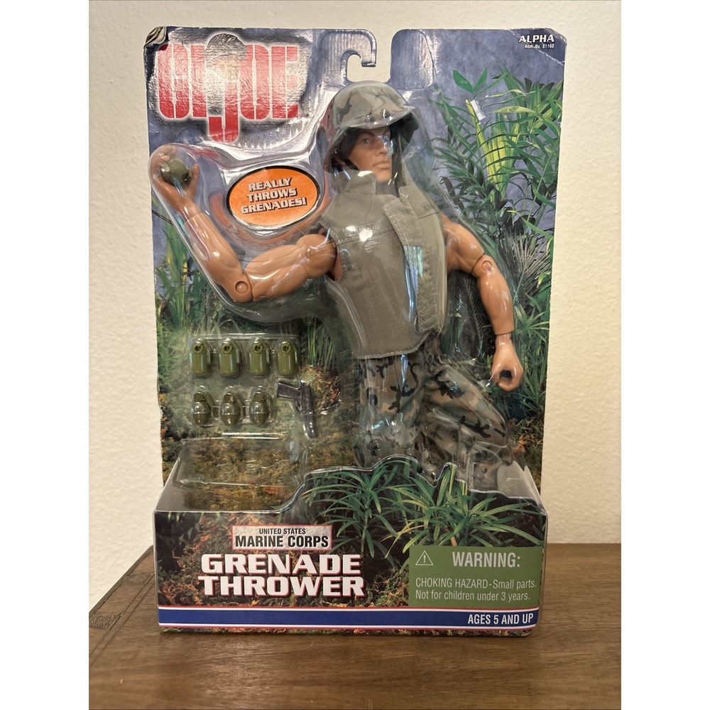 GI Joe Marine Corps GRENADE THROWER 12" Action Figure 1/6 Scale 1999 Hasbro
